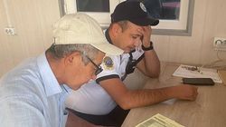 Патрульная милиция оштрафовала на 5500 сомов водителя автобуса №107, который выехал на ж/д пути