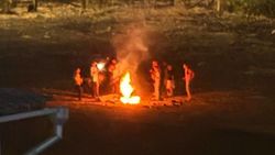 На территории школы №88 поджигают траву. Фото