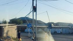 На Ахунбаева сломан светофор. Фото