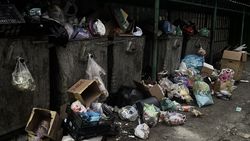 Мусорка в 8 мкр забита, горожанин просит добавить еще баков. Фото