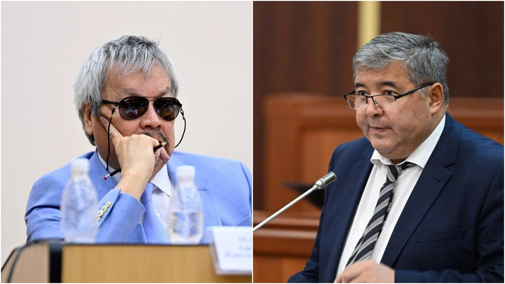 (слева-направо) депутат Арсланбек Малиев и замминистра Жаныбек Керималиев