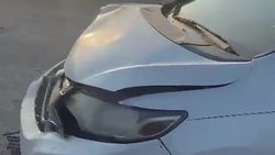 «Гольф 4» со штрафами 15 тыс. сомов попал в ДТП в совхозе им.Фрунзе. Видео