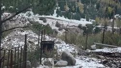 В Караколе выпал снег. Видео В Караколе выпал снег. Видео