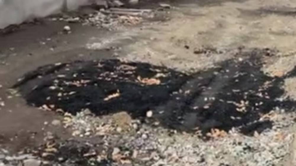 На Московской вывалили остатки асфальта. Видео