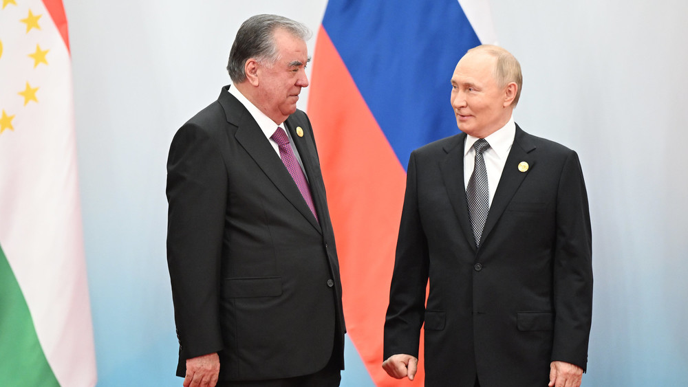 Рахмон и Путин. Иллюстративное фото