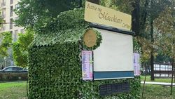 В зеленой зоне на бульваре Эркиндик поставили прицеп с кофе. Фото В зеленой зоне на бульваре Эркиндик поставили прицеп с кофе. Фото