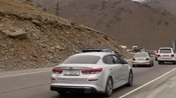 Огромная пробка на перевале Тоо-Ашуу. Видео