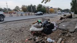 Житель Лебединовки жалуется на мусор на обочине. Фото Житель Лебединовки жалуется на мусор на обочине. Фото