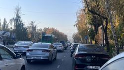 Затор на участке улицы Байтик Баатыра от Суеркулова до Южной магистрали