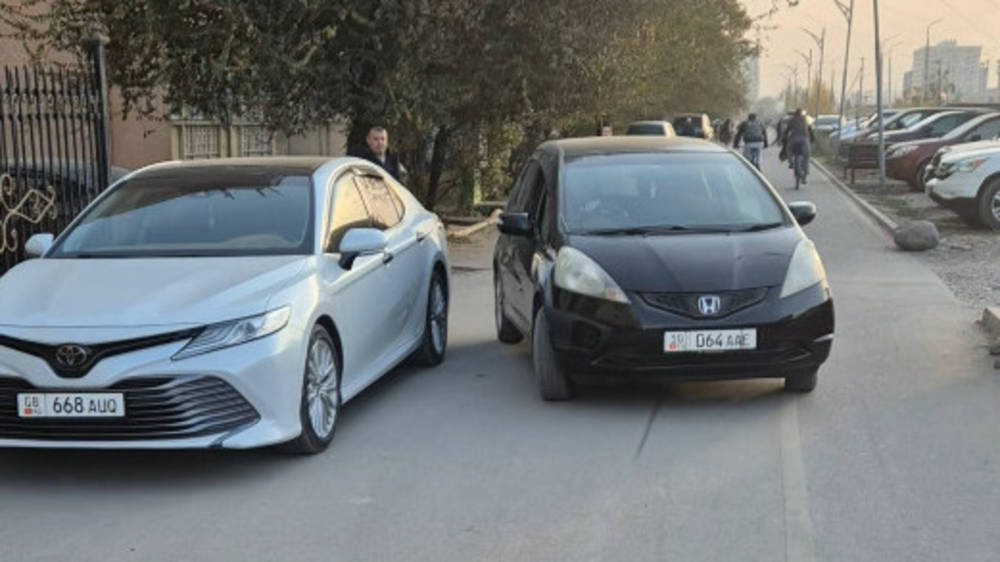 На 200 метрах тротуара по Южной магистрали стоят 17 машин. Фото