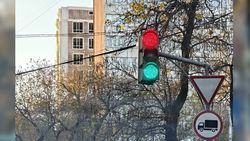 Красный и зеленый сигналы светофора горят одновременно на Айтматова-Айни Красный и зеленый сигналы светофора горят одновременно на Айтматова-Айни