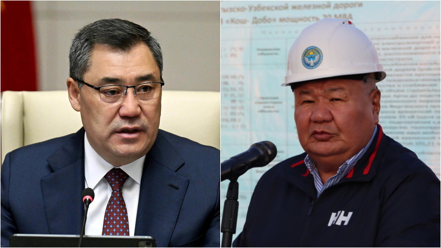 президент Садыр Жапаров, министр Таалайбек Ибраев