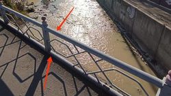 Высота ограждений на мосту на Московской не защищает от падения. Фото горожанина