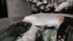 На курорте Ак-Суу выпало 15 см снега. Видео