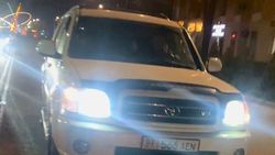 «Тойота Секвойя» едет по встречке на проспекте Чуй. Фото