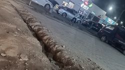 В Востоке-5 вырыли траншею и оставили. Фото