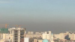 Смог над Бишкеком. Фото горожанина