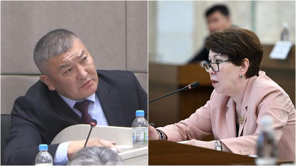 Зампред ГИК Нурлан Худайкулов, депутат Гуля Кожокулова