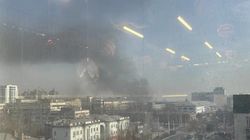 В районе Карпинки что-то горит. Фото горожанина В районе Карпинки что-то горит. Фото горожанина