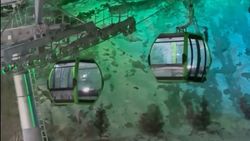 В ущелье Ала-Арча в тестовом режиме запустили канатную дорогу. Видео