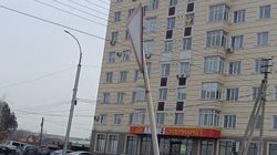 Дорожный знак на Салиевой может упасть. Фото