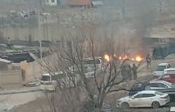 На пересечении улиц Куттубаева и Токомбаева произошел взрыв. Видео очевидца