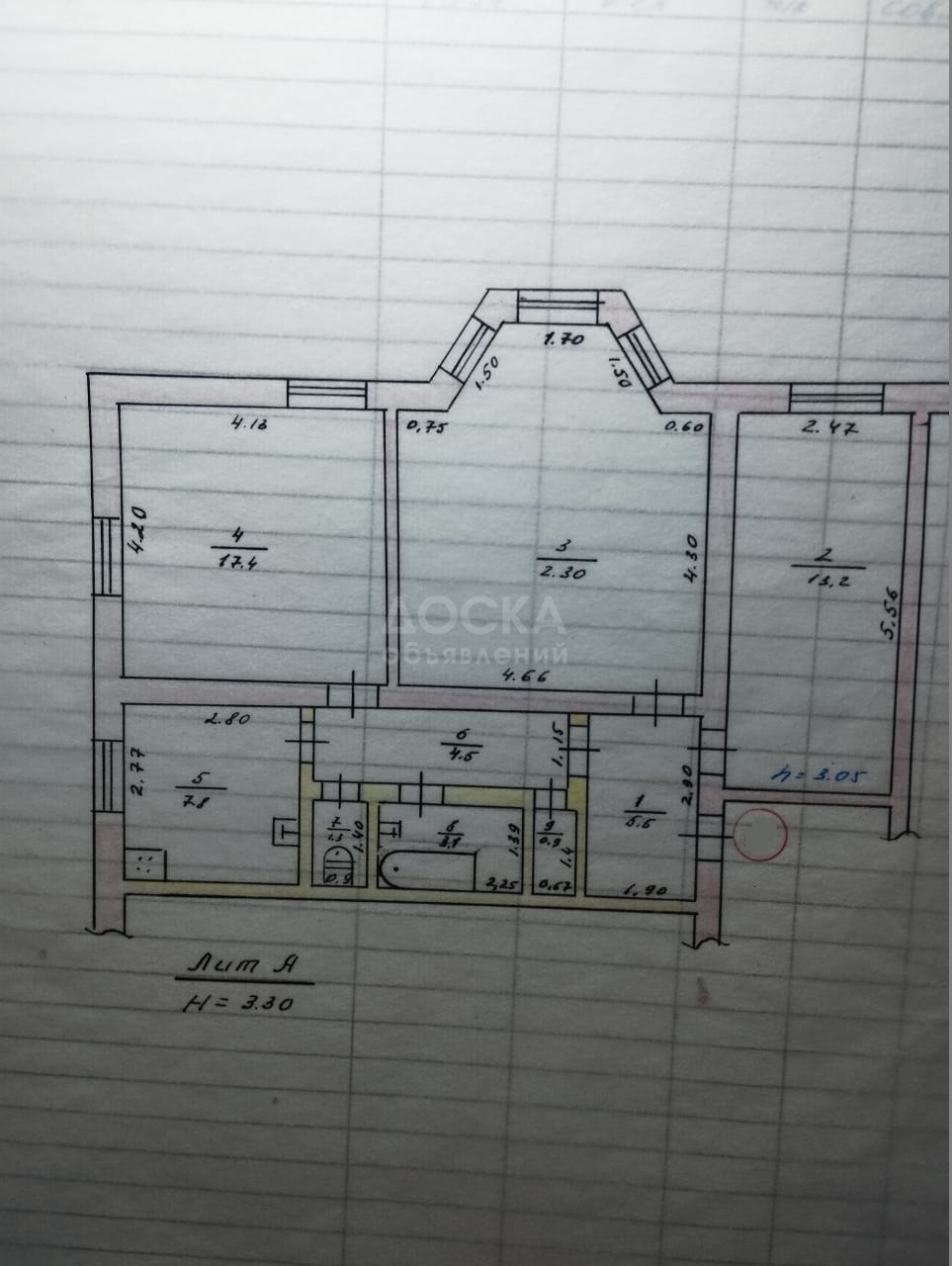 Продаю 3-комнатную квартиру, 77кв. м., этаж - 2/3, ул.Московская/ул.Логвиненко.