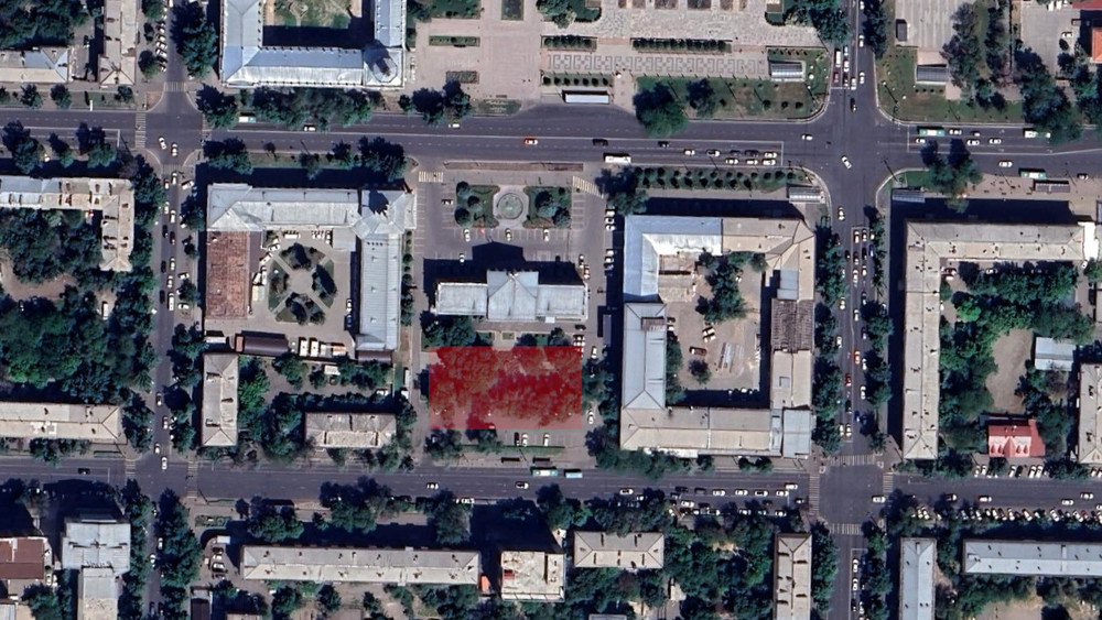 Приблизительные расположение и границы нового административного здания мэрии