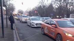 Огромные пробки на Абдрахманова утром. Видео