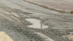 На Фучика—Ленской большие ямы, просел асфальт