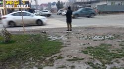 На Чортекова—Кара-Кужур пешеходный переход упирается в грязь и лужи