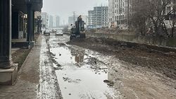 Жители просят улучшить дорогу рядом со строительством новой мечети на Байтик Баатыра