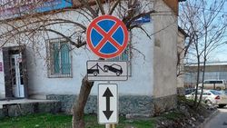 Горожанин интересуется, законно ли установлен дорожный знак на Суюмбаева
