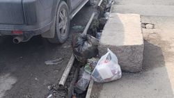 Мусор, грязь, разбитый тротуар и забитые арыки — житель жалуется на территорию вокруг Аламединского рынка