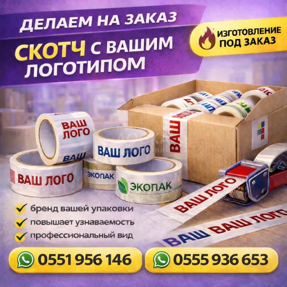 Скотч с вашим логотипом на заказ