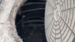 Колодец в мкр Асанбай, у которого была частично открыта крышка, кабельный