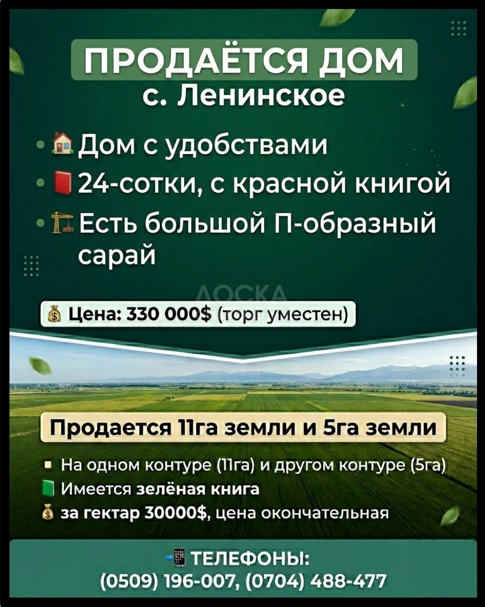 Продаётся дом село Ленинское


 село Ленинское.