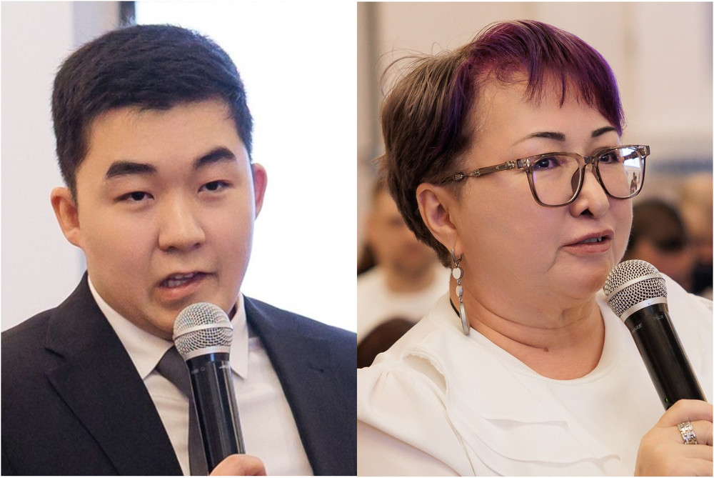 Самаган Аманкулов и Гульнара Ускенбаева