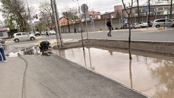 Арык на Московская—Панфилова снова затопило