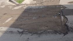 На Байтик Баатыра—Геологический переулок разбитый тротуар