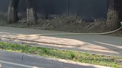 Что сливают в арык со стройки на Жибек Жолу—Абдрахманова?