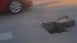 У ливнеприемника на Джаманбаева—Табалдиева нет решетки