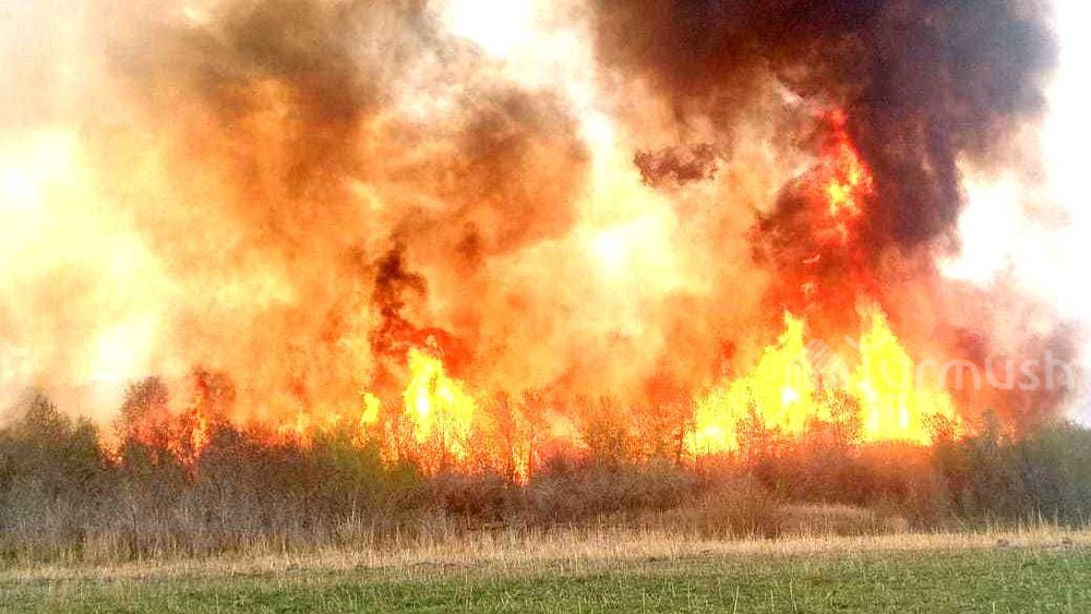 В двух местностях на территории Ак-Талы произошли крупные пожары