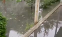«Вода остается в лотках и поднимается, затапливая дома» — в мкр Учкун затоп
