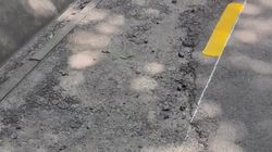 Горожанка показала состояние велодорожки на бульваре Эркиндик. Видео