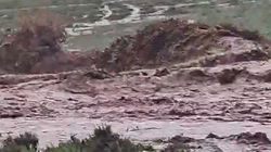 Житель запечатлел начало схода селей в Аксыйском районе. Видео
