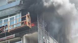 На Чуй—Манаса вспыхнул пожар в одной из квартир многоэтажного дома. Видео