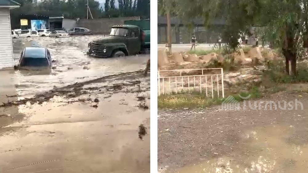 Город Баткен затапливают сели