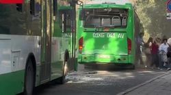 На остановке по проспекту Чуй автобус №145 въехал в другой автобус