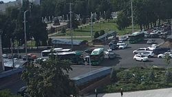 На Чуй—Абдрахманова произошло ДТП с участием легковушки и двух автобусов На Чуй—Абдрахманова произошло ДТП с участием легковушки и двух автобусов